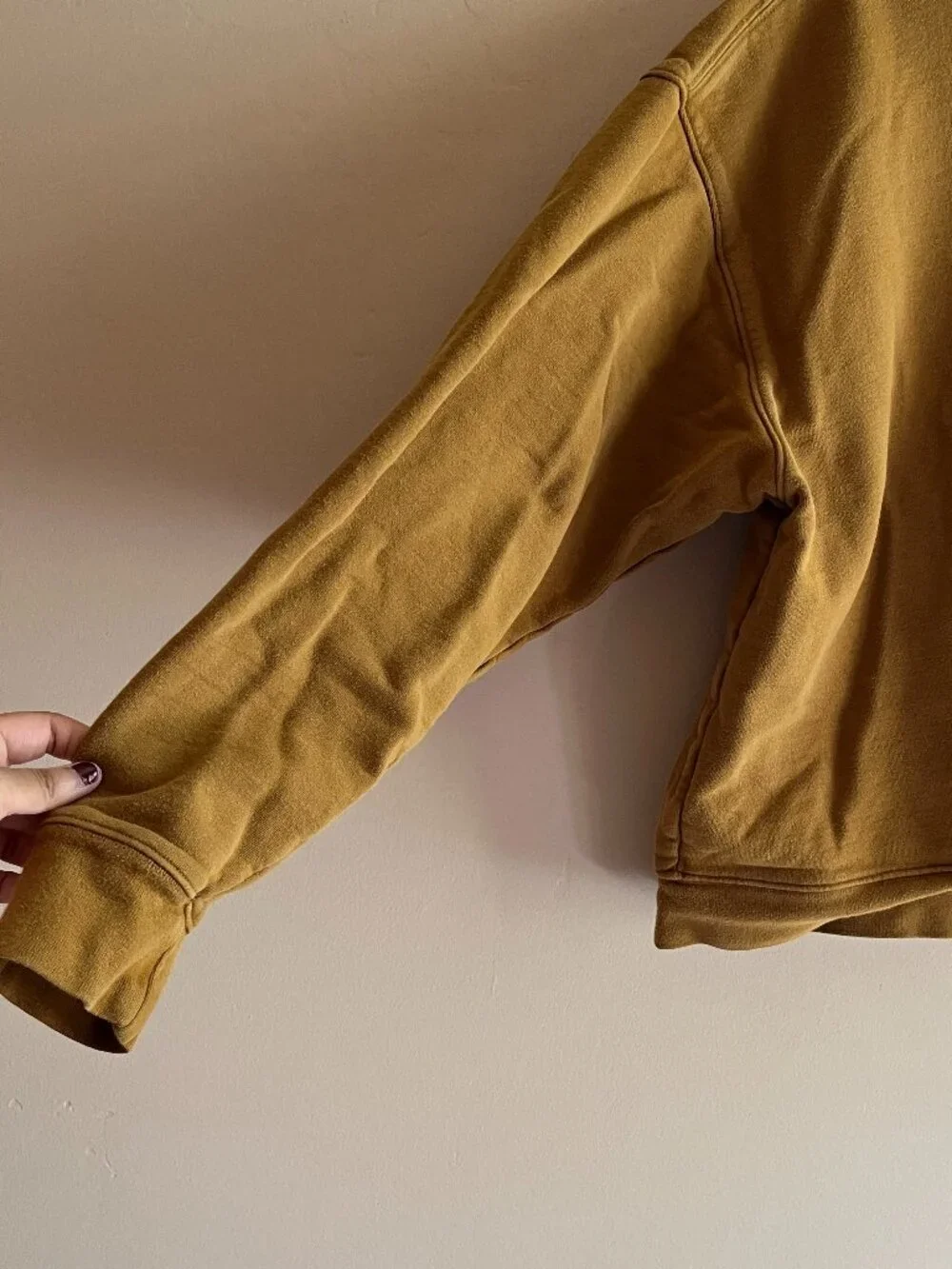 Girlfriend Collective 50/50 classic sweatshirt sycamore athleisure loungewear